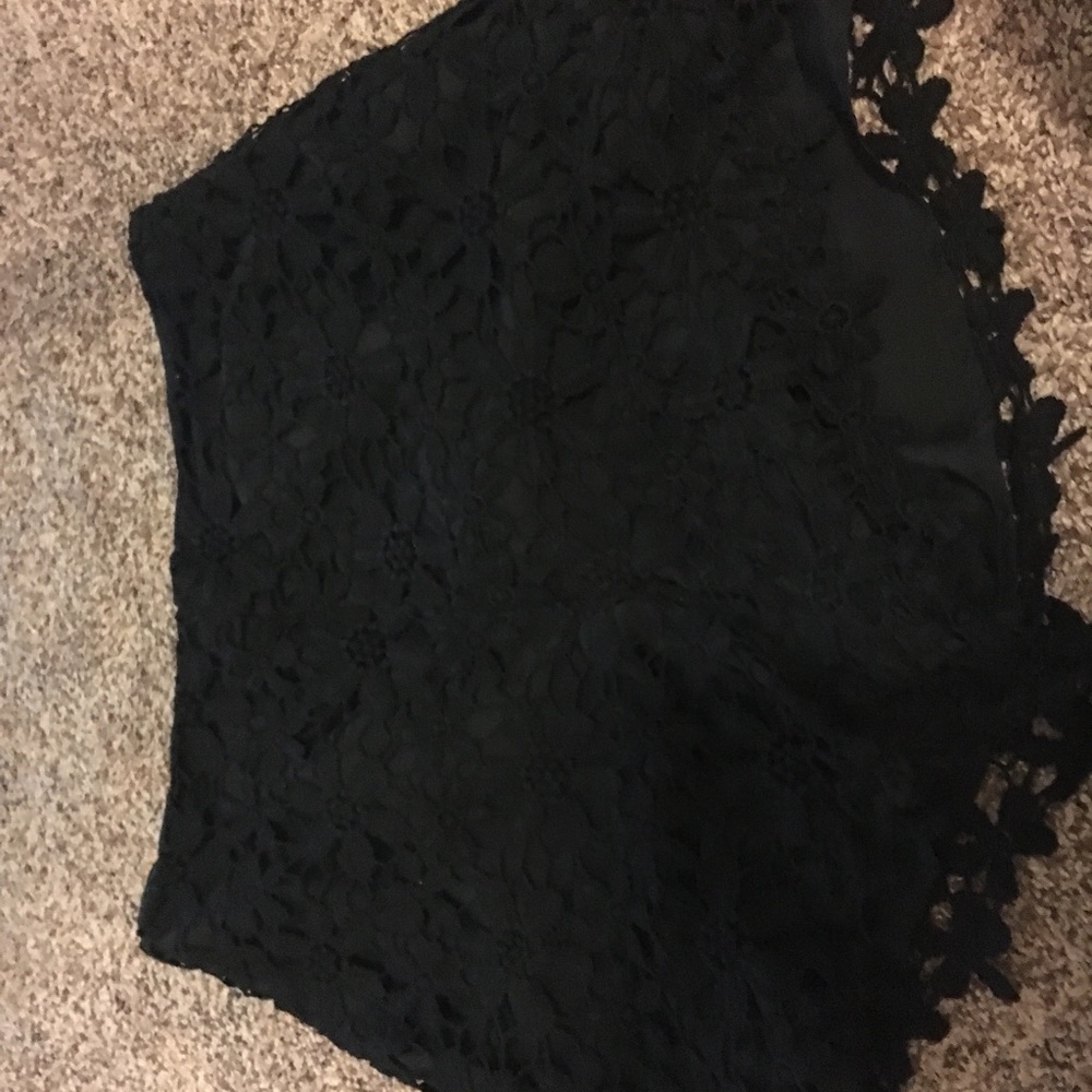 Black Lace Shorts